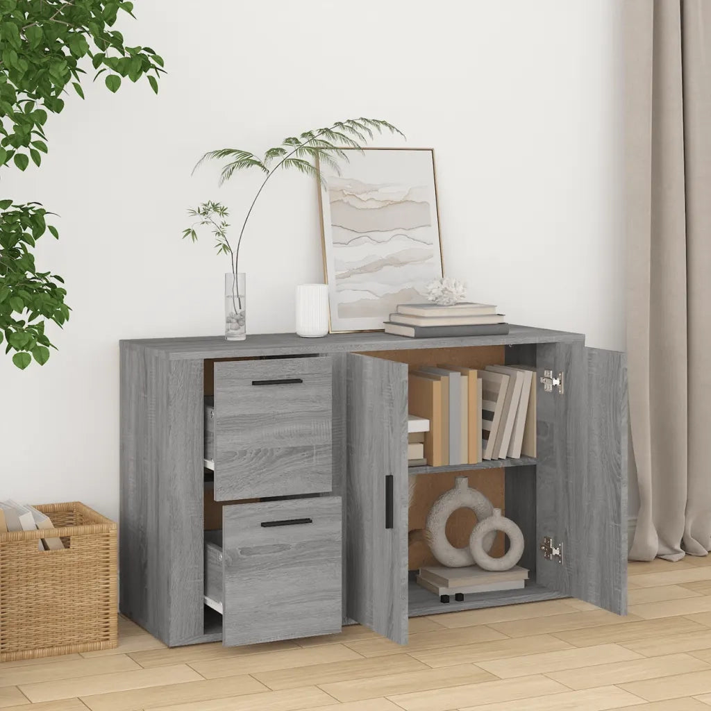 Credenza-Buffet-Armadio da cucina Grigio Sonoma 100x33x59,5 cm in Legno Multistrato