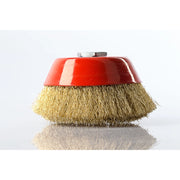 Trade Shop - Spazzola A Tazza Foro 14 Diam 250 Mm Filo Ondulato Ottone Smerigliatrice -