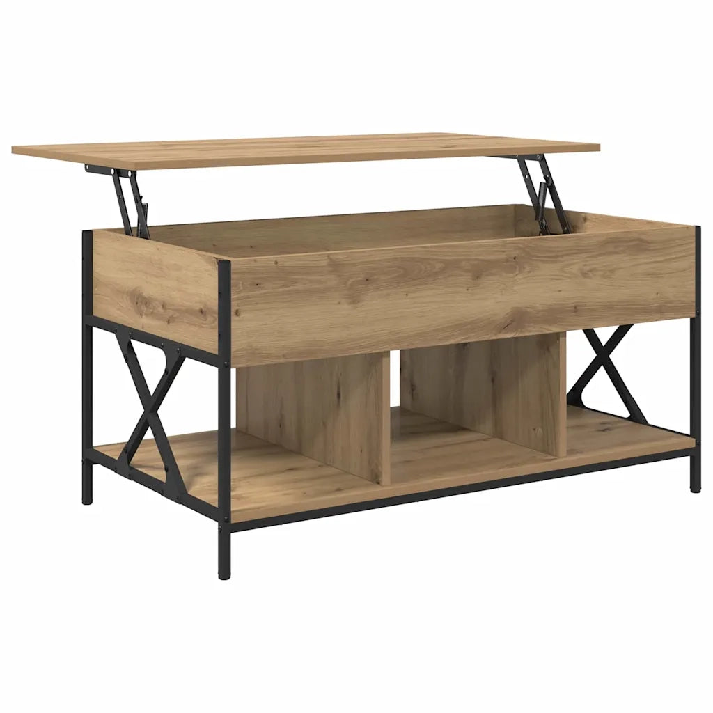 Tavolino da salotto Rovere artigianale 100 x 55 x 48.5 cm