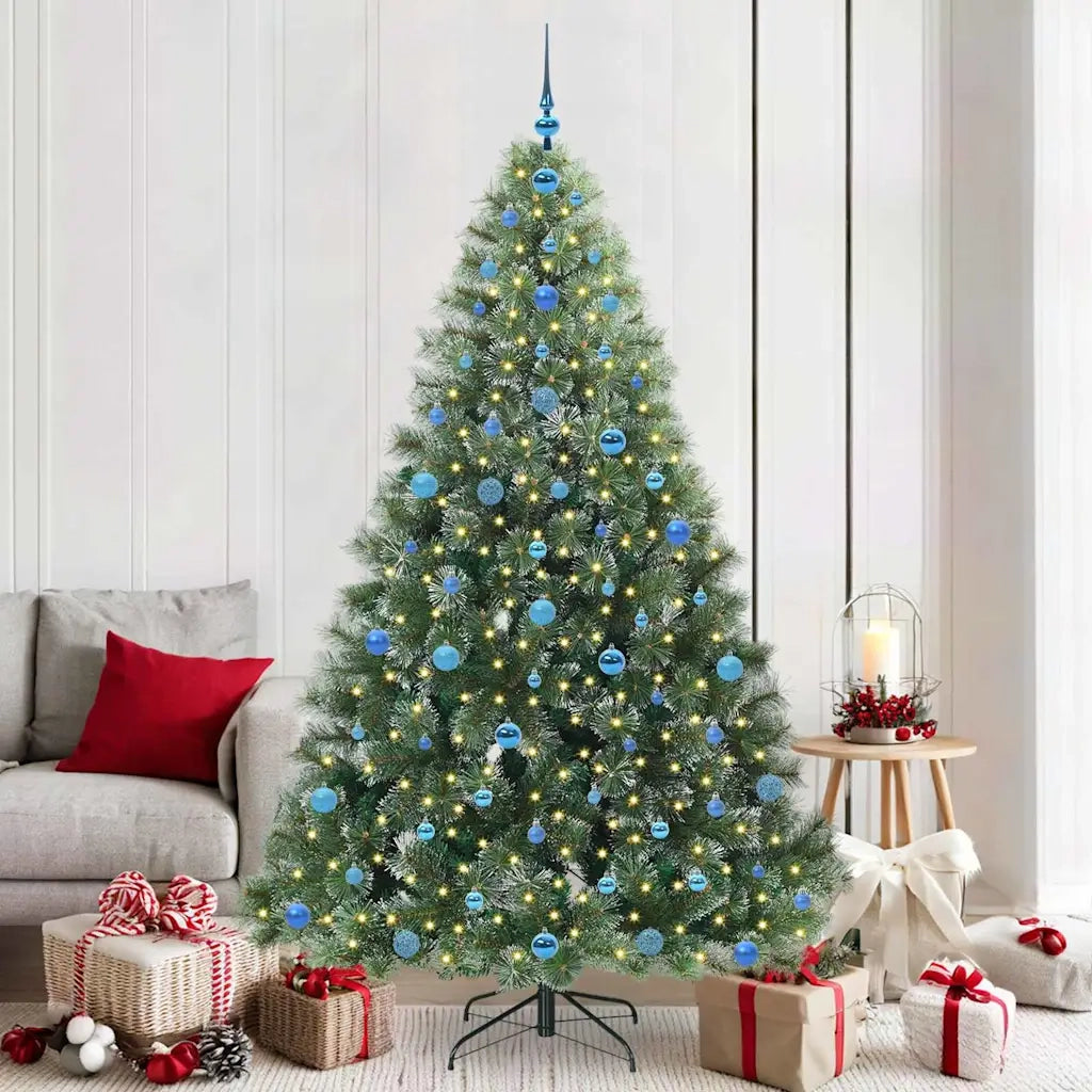 Albero di Natale | Decorazioni natalizie artificiale con 300 LED Verde 210 cm PE e PVC