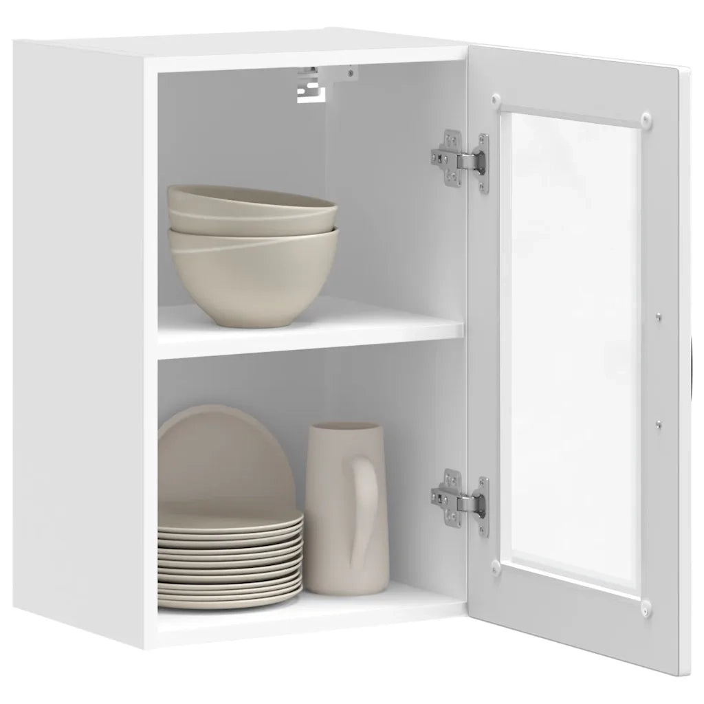 Pensile da Cucina con Porta in Vetro Porto Bianco Lucido 854009