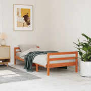 Letto senza Materasso Marrone Cera 80x200 cm Legno di Pino