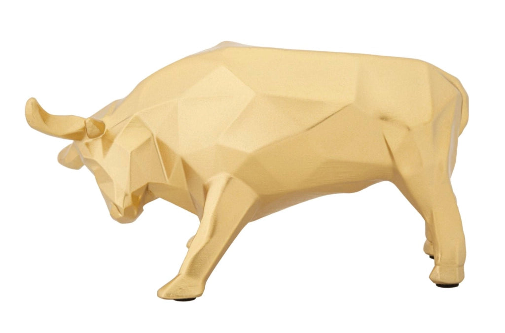 Statua Toro Decorativo 19,5x9,9x10,6 cm in Poliresina