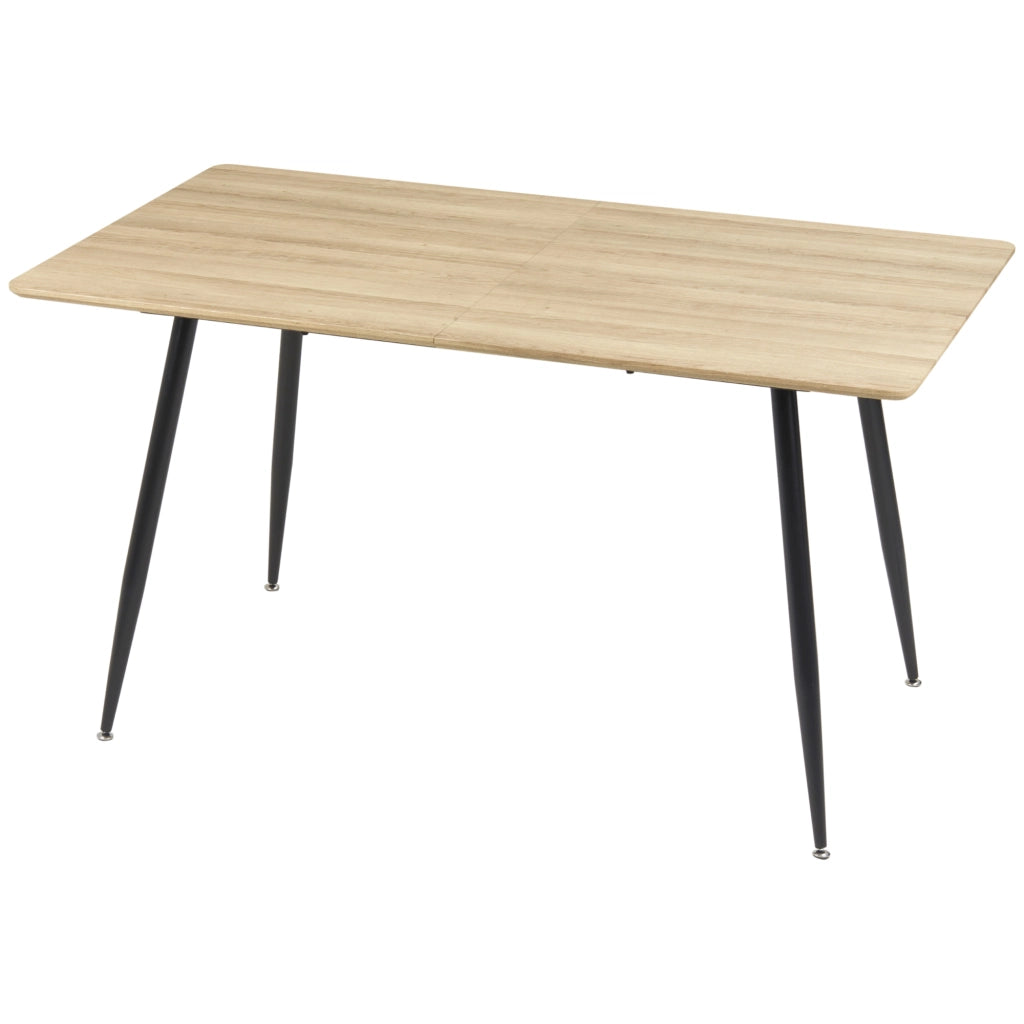 Tavolo da pranzo allungabile 4 persone ¨C zephmum ¨C effetto legno, nero, 140x80x76 cm