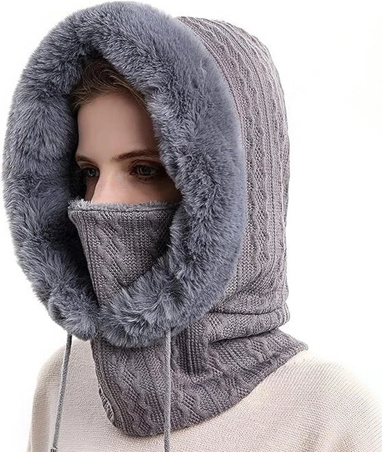 Muffa multifunzionale per donne, cappello di lana soffice e impermeabile per il freddo invernale, adatto per sci, moto, escursioni in montagna, campeggio e passeggiate in condizioni climatiche invernali rigide, unico taglia.