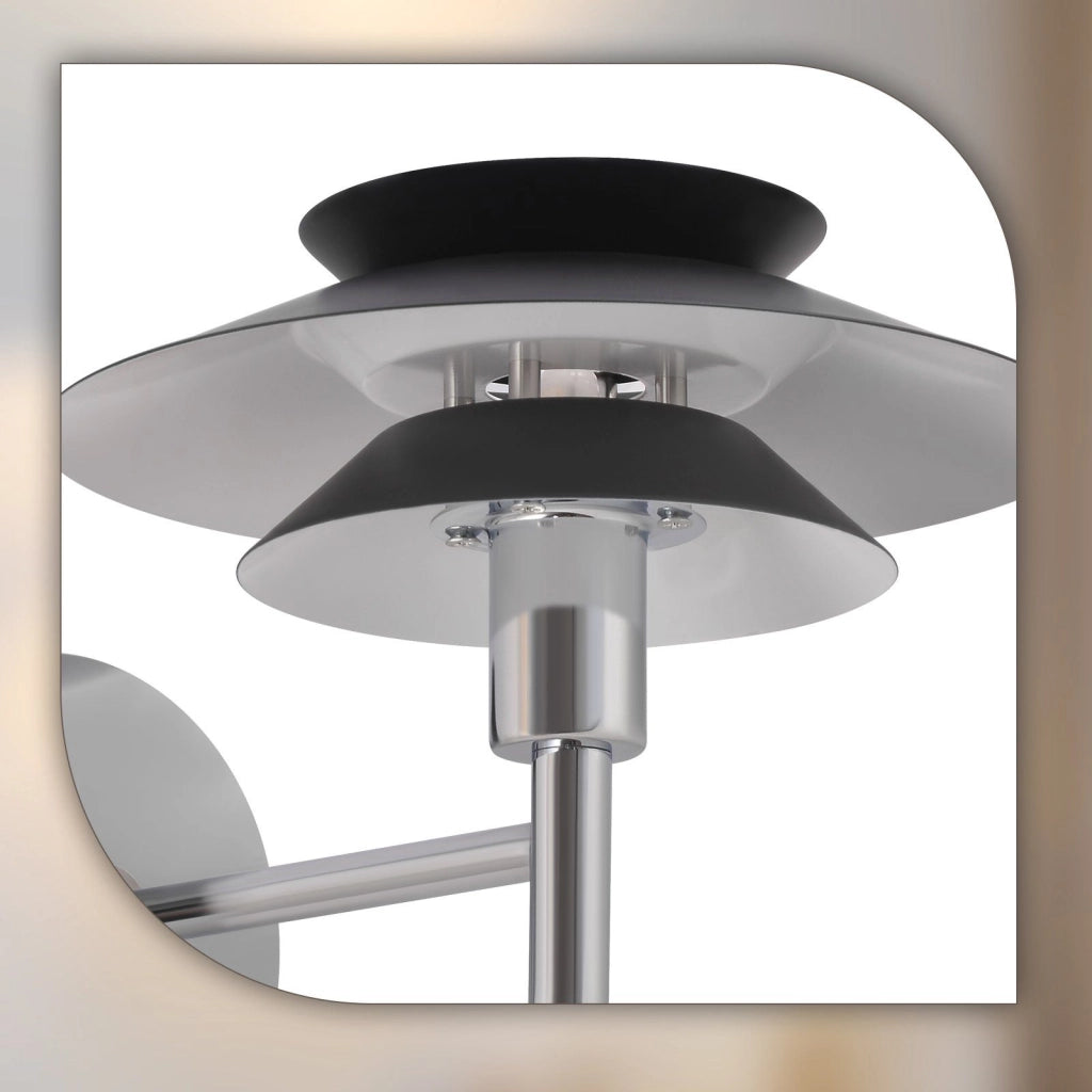 ZMH Lampada da parete nera per interni Design moderno G9 in metallo 25W