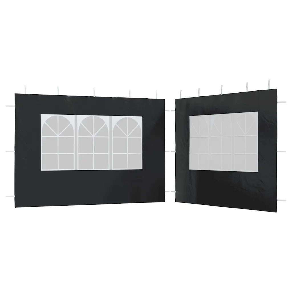 Parete per Tendostruttura in PE  2pz con Finestra Antracite
