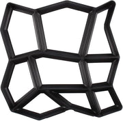 Pavimentazione a Ghiaccio per Giardino 9 Rettangoli 43 × 43 × 4 cm - Piastra di Fondazione per Pavimentazione di Cemento in Giardino