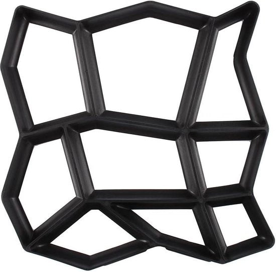 Pavimentazione a Ghiaccio per Giardino 9 Rettangoli 43 × 43 × 4 cm - Piastra di Fondazione per Pavimentazione di Cemento in Giardino
