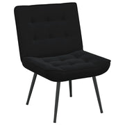 Poltrona Relax | Sedia Relax 64x74x84 cm Nera in Velluto