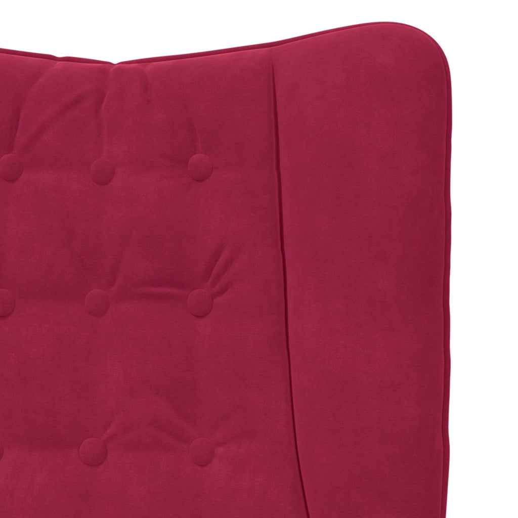 Divano Sedia-Poltrona Rosso Vino 63 x 67 x 94 cm Velluto 195620