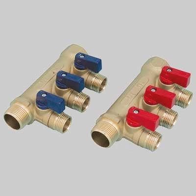 COLLETTORE NINO 3/4 TIEMME  3 vie 1/2x16 Leva Rossa     TIEMME