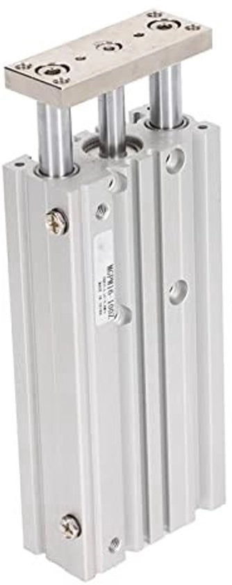 Cilindro Pneumatico in Lega di Alluminio - 16mm di Diametro - 100mm di Altezza - Connesso a M5x0.8 - 3 Stanghe Guida