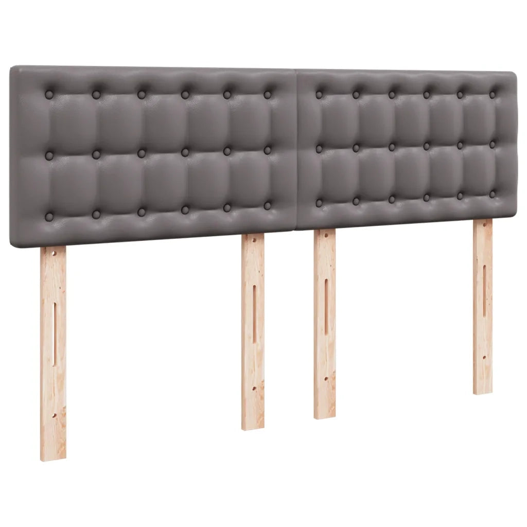 Giroletto a Molle con Materasso Grigio 140x200 cm in Similpelle