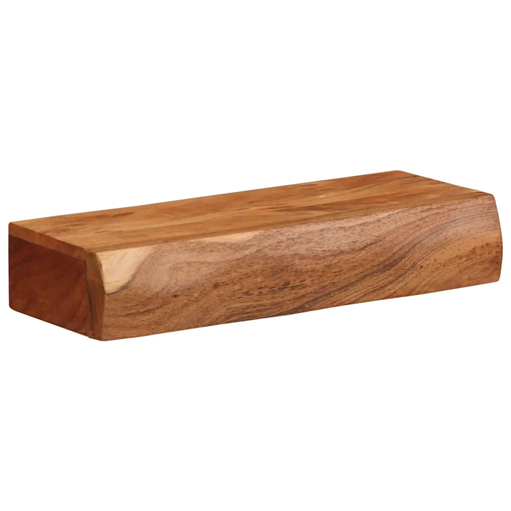 Mensole da Parete 2 pz 40x17x8 cm in Legno Massello di Acacia 373629