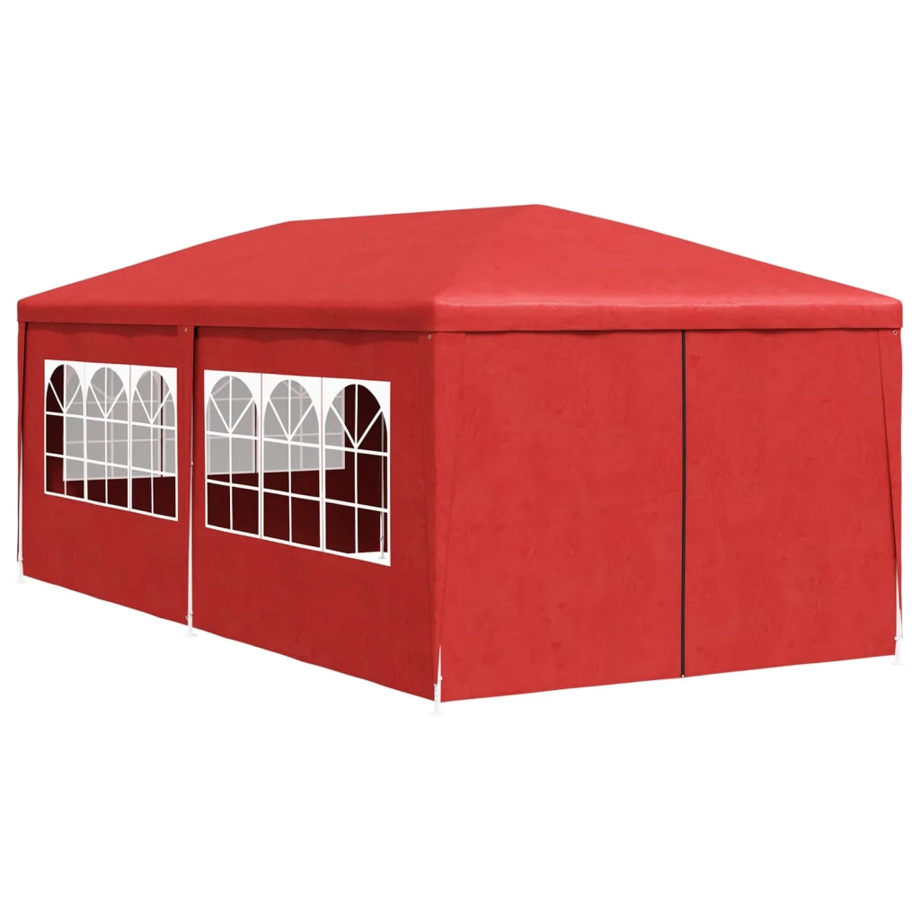 Tenda Party-Tenda da festa 600 x 300 x 255 cm Rosso PE e Acciaio