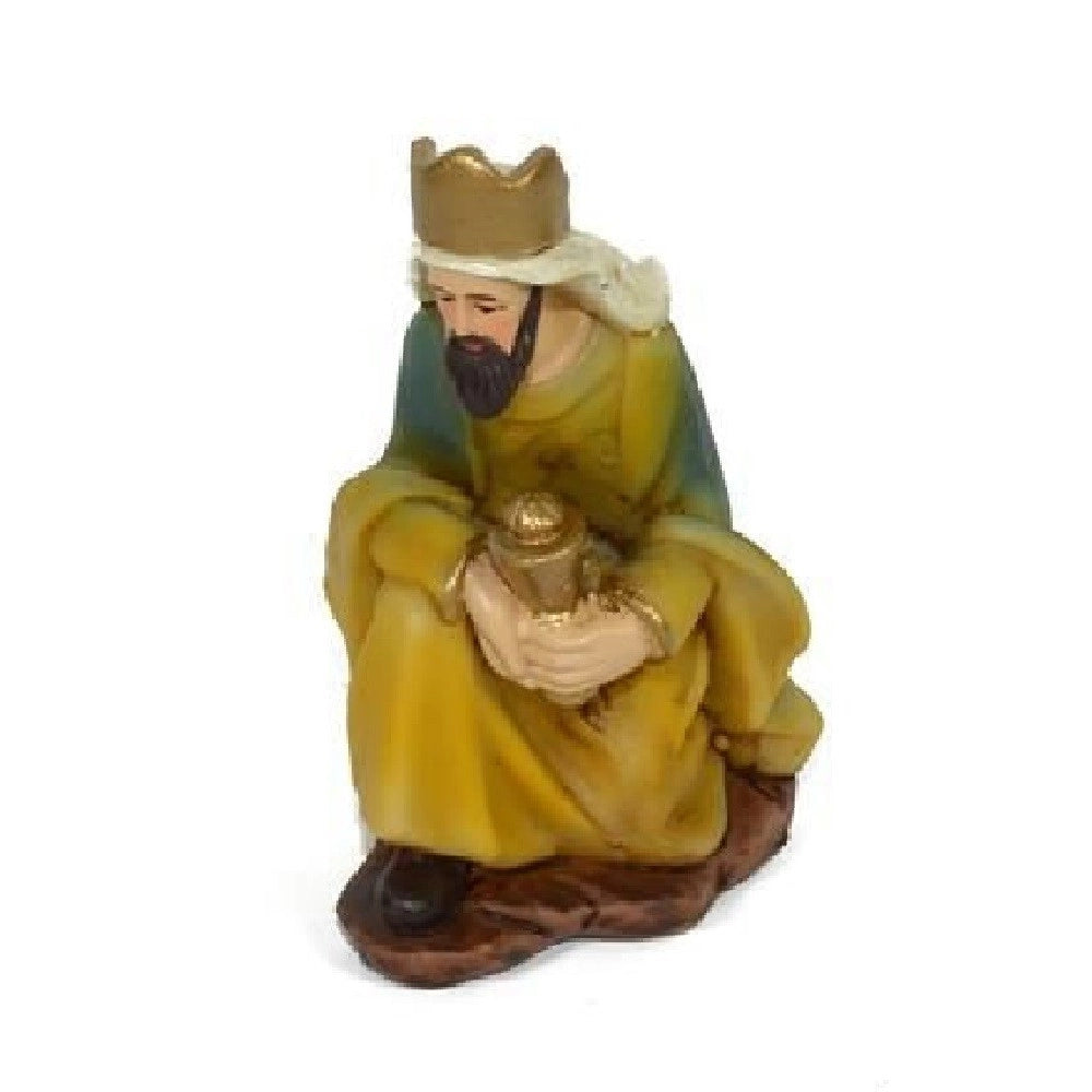 Trade Shop - Statuina Gaspare 9 Cm Per Presepe In Resina Decoro Natale Natalizio Nativita' -