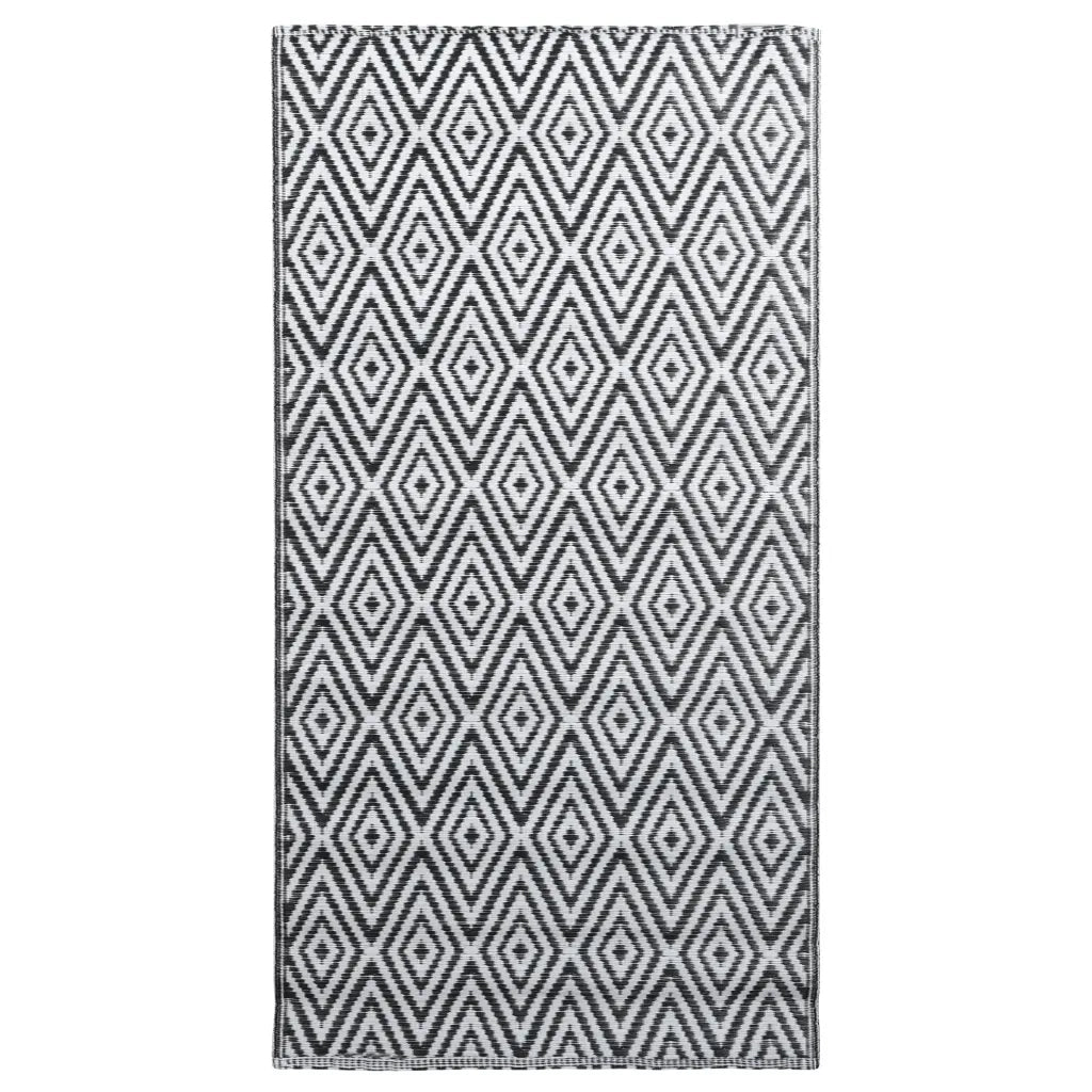 Tappeto da Esterni ARAKIL Bianco e Nero 160x230 cm in PP CFW5655417