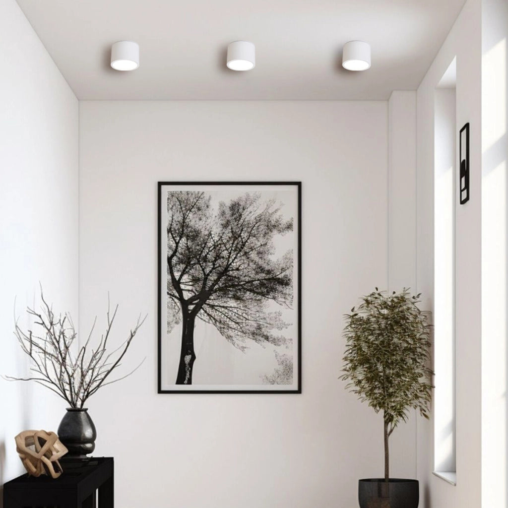 Plafoniera tonda bianca Ø8,2 GX53 IP65 Kendal Light