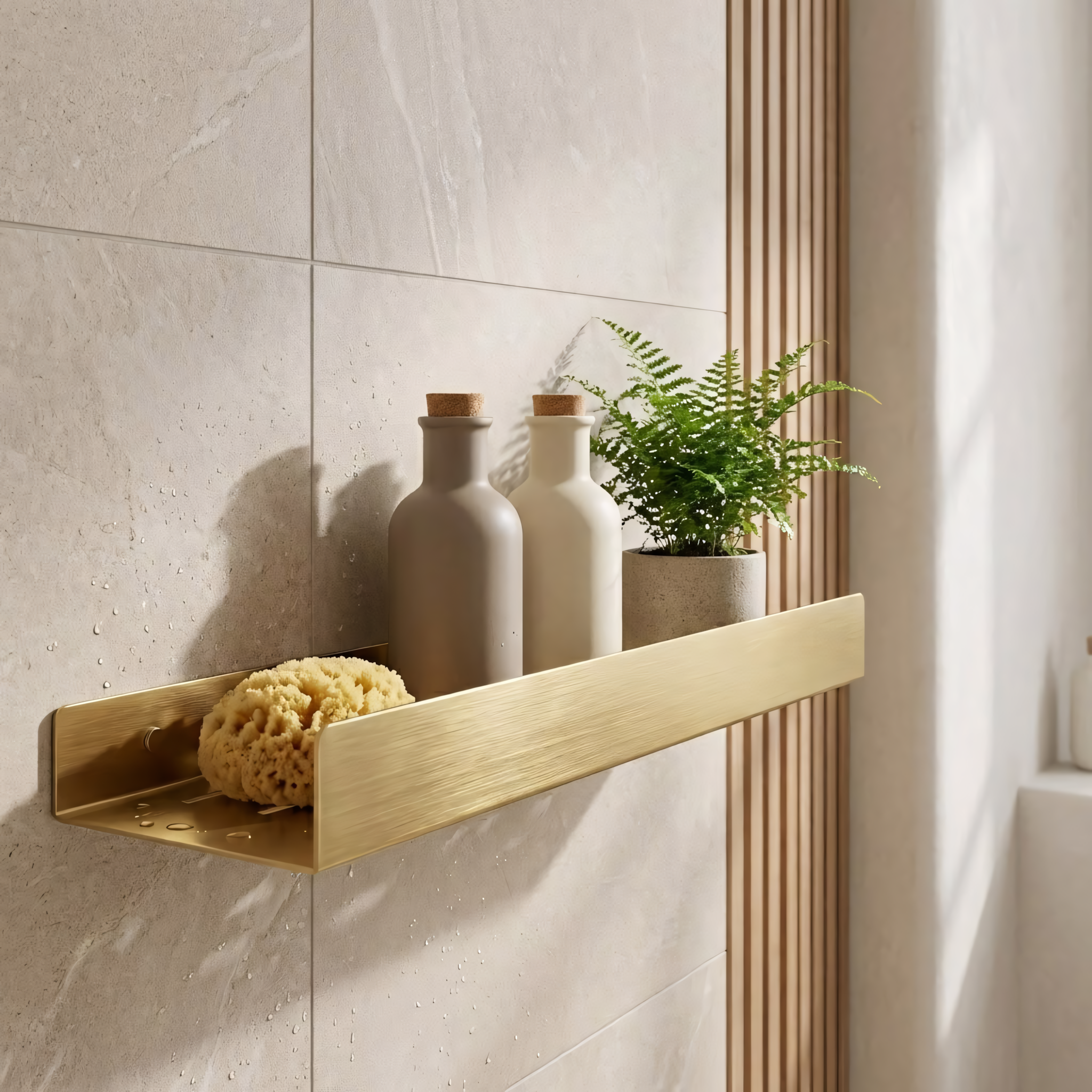 Mensola Da Bagno Sf04 60cm Gold Brush