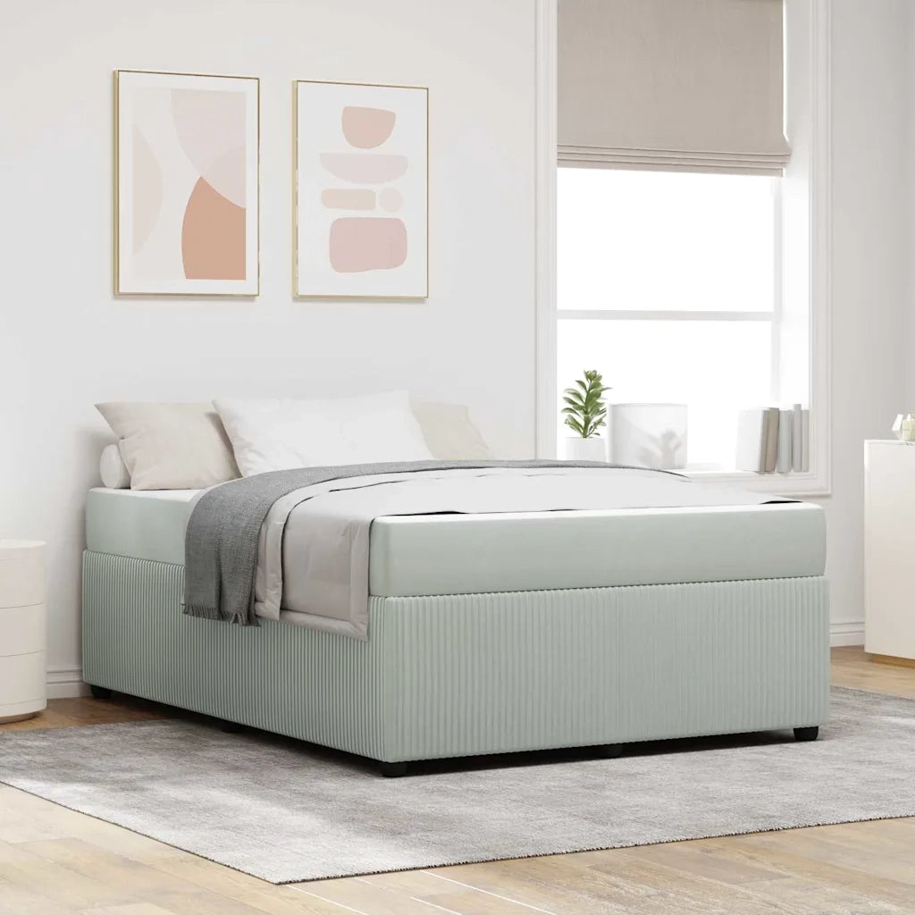 Struttura del letto Grigio chiaro 140 x 200 cm Tessuto
