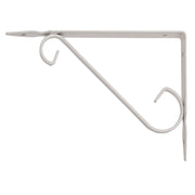 Trade Shop - Reggimensola Supporto Staffa Reggi Mensola In Ferro Battuto 14.5x11cm Bianca -