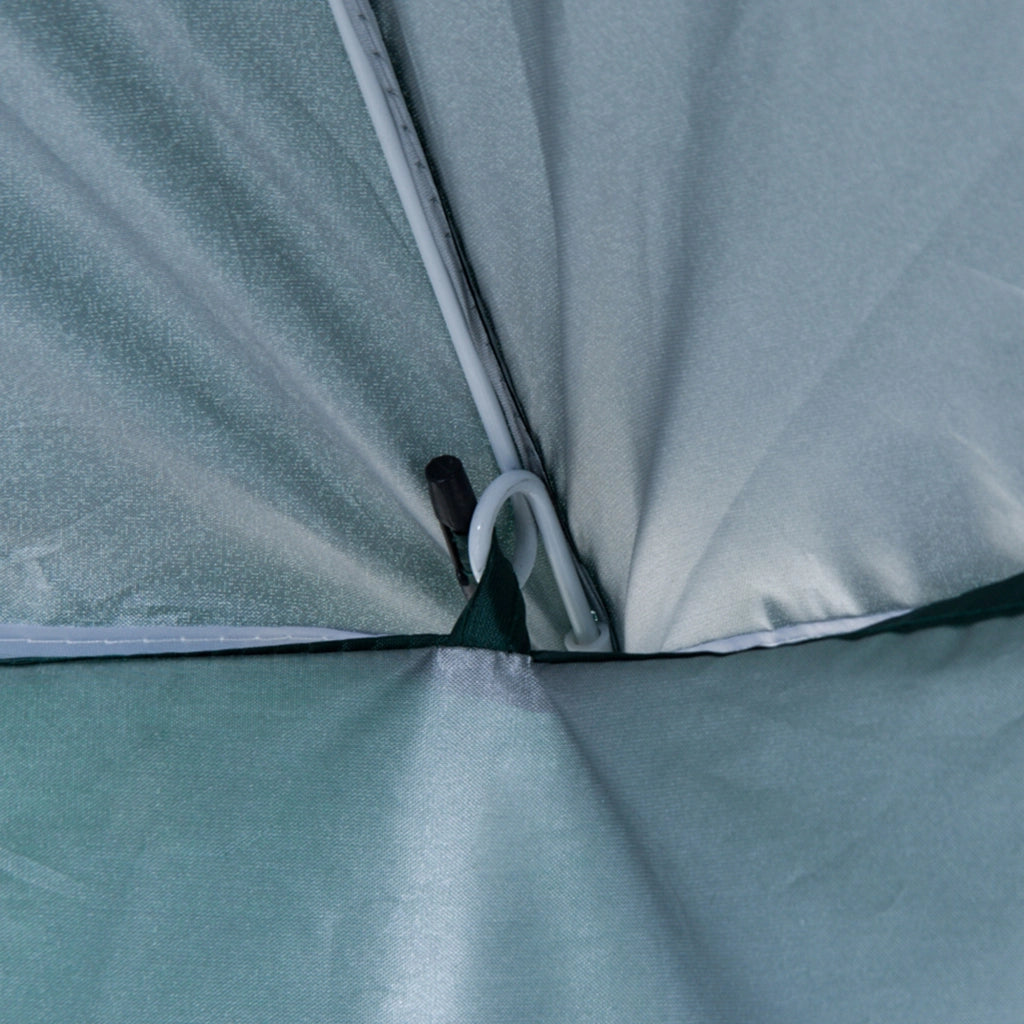 Parasol Beach Umbrella Sunshade con Sidewall Beach Polyester Dark Green 2.2 x H2.2m