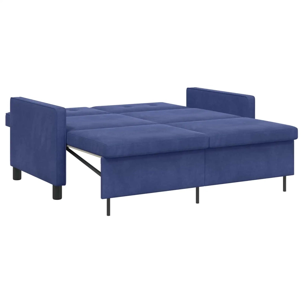 Divano letto Blu Polizia Tessuto