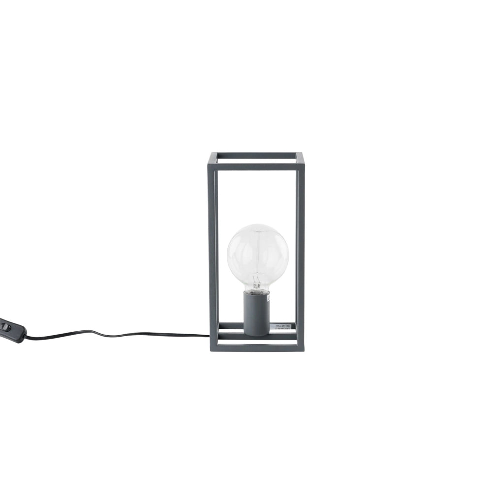 Italux Sigalo lampada da tavolo grigia E27 60W industriale