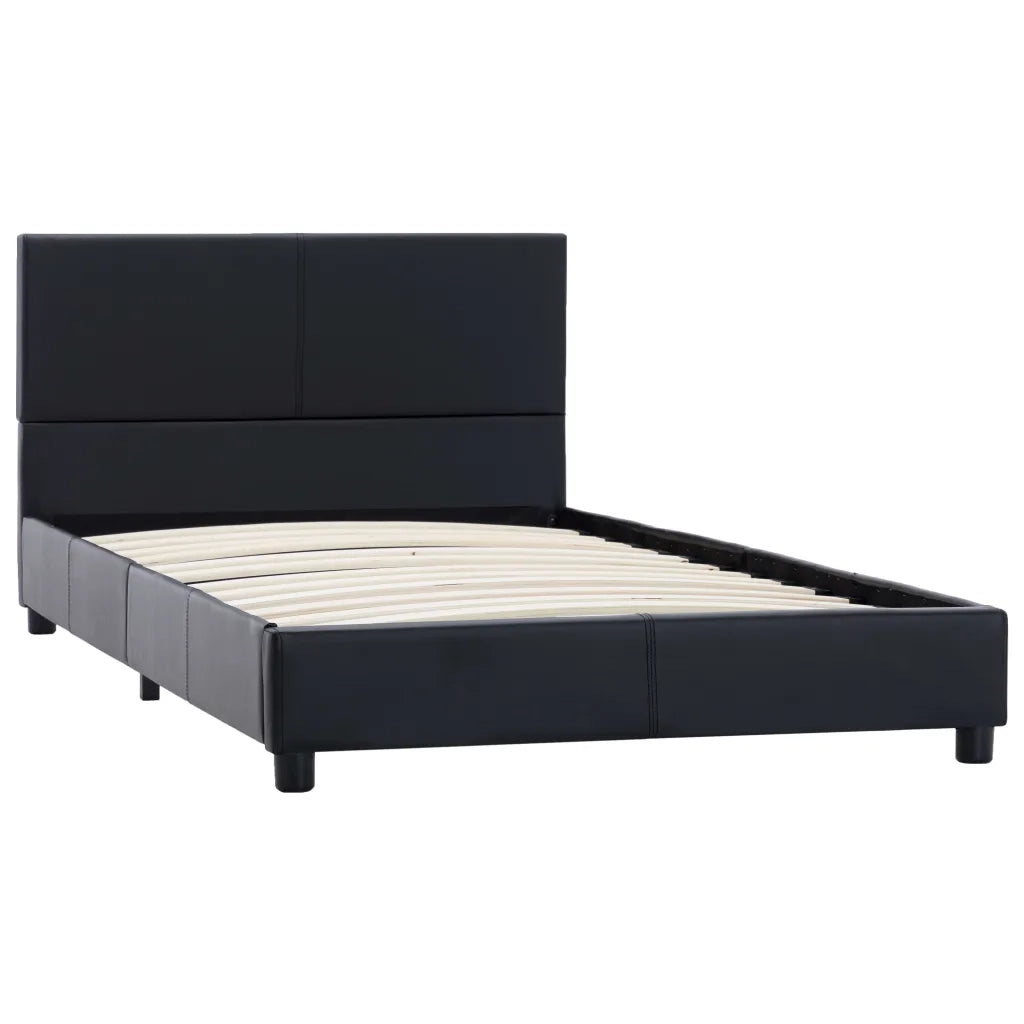 Giroletto-Struttura Letto Nero in Similpelle 90x200 cm 811550
