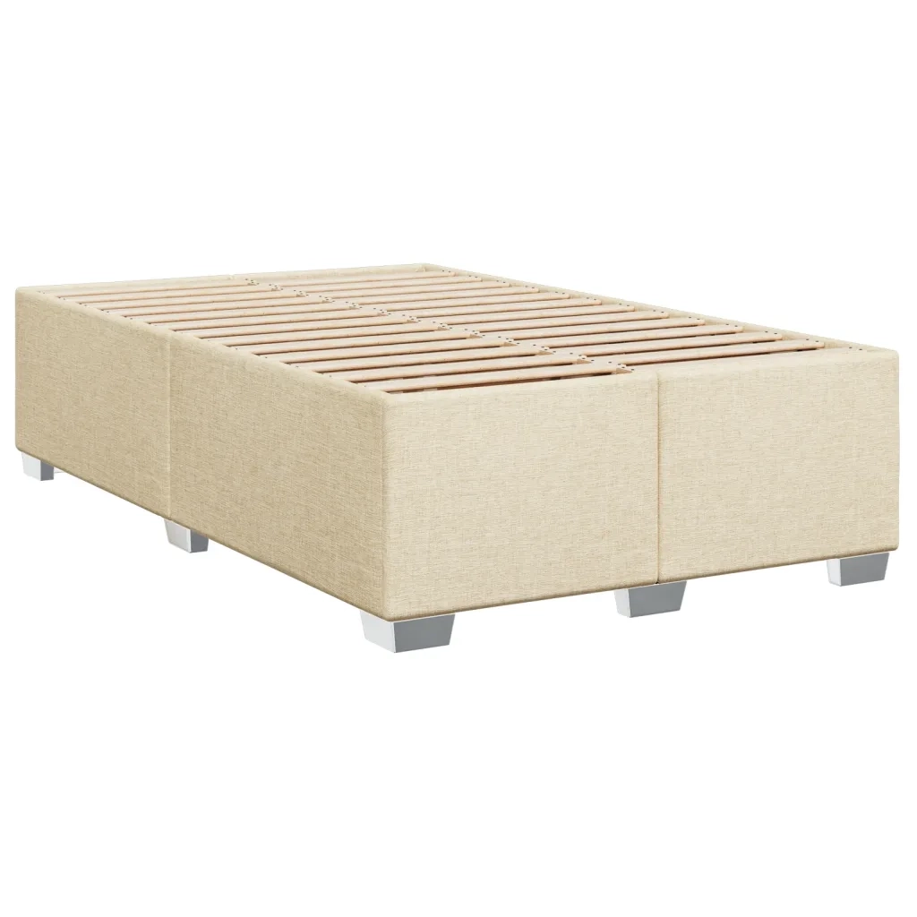 Giroletto a Molle con Materasso Crema 120x190 cm in Tessuto 3285846