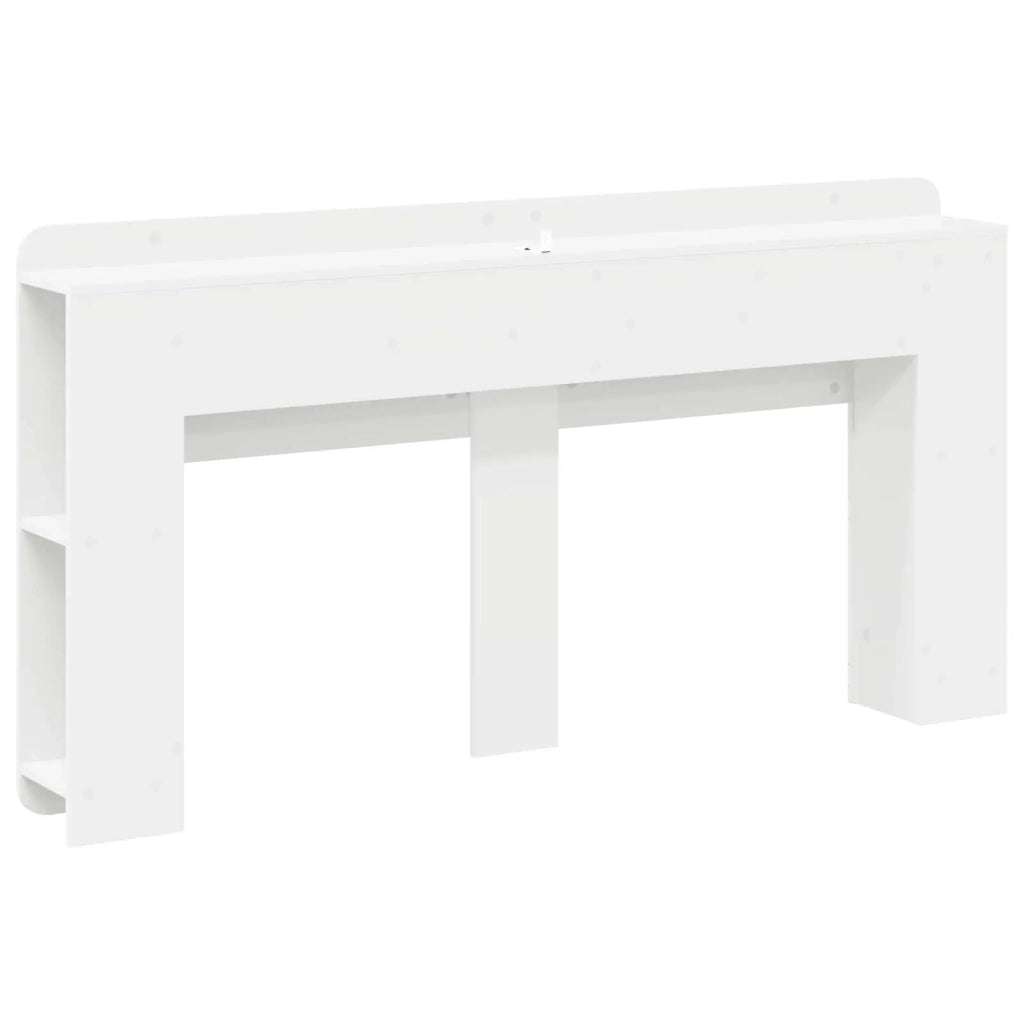 Testiera | Testata del letto con archiviazione Bianco Legno ingegnerizzato