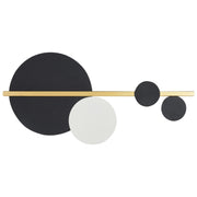 Lampada a LED da parete con paralume in metallo nero e oro LED bianco caldo Illuminazione d'accento decorativa