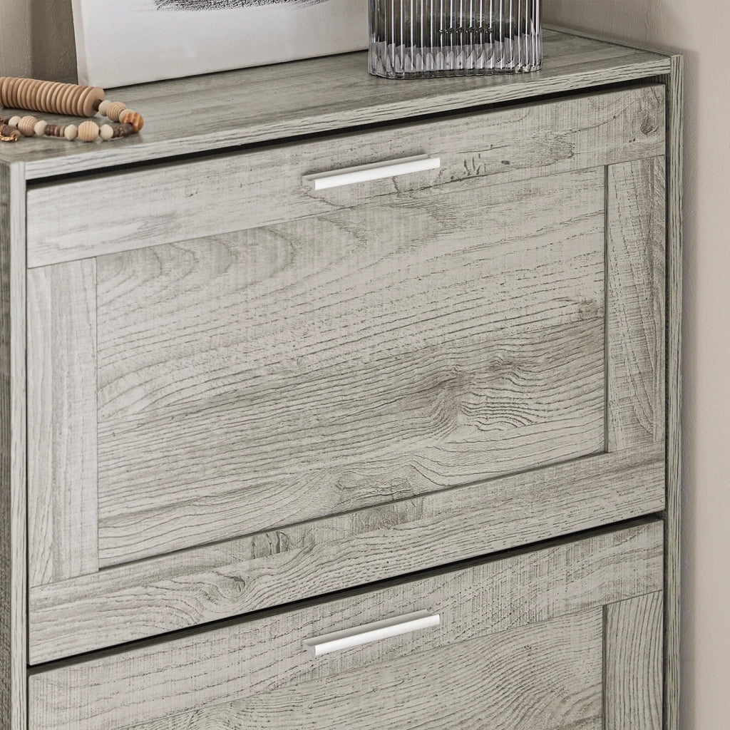 Scarpiera ribaltabile Scarpiera a 2 ribalte Portascarpe salvaspazio Slim, 60x23x79cm Grigio FSR137-HG SoBuy