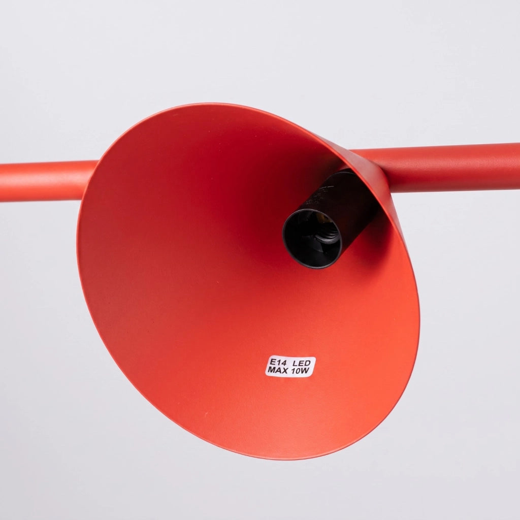 Lampadario NOX 4L rosso