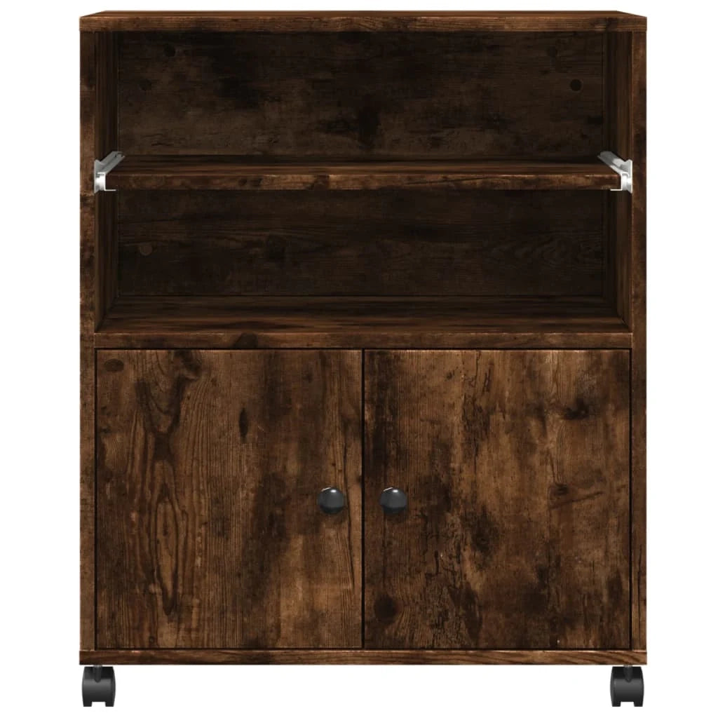 Supporto per stampante scrivania/ufficio con ruote 60 x 48 x 74 cm marrone 02_0044757