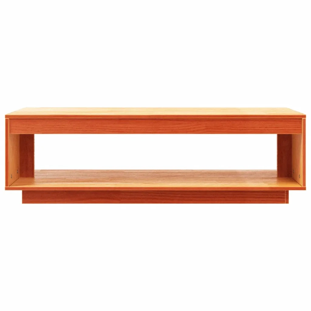Tavolino da Salotto Marrone Cera 110x50x33,5cm Massello di Pino 844135