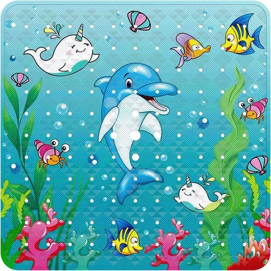 Pavimento Antiscivolo - Mattonella con Zoccoli - Liscia e Antiscivolo - Dimensioni 53x53 cm - Materiale PVC di Alta Qualità - Sicuro e Antiscivolo
