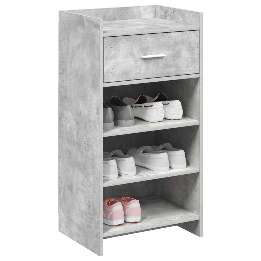 Mobile per scarpe con cassetto Grigio Cemento 48 x 36 x 92 cm 8011350