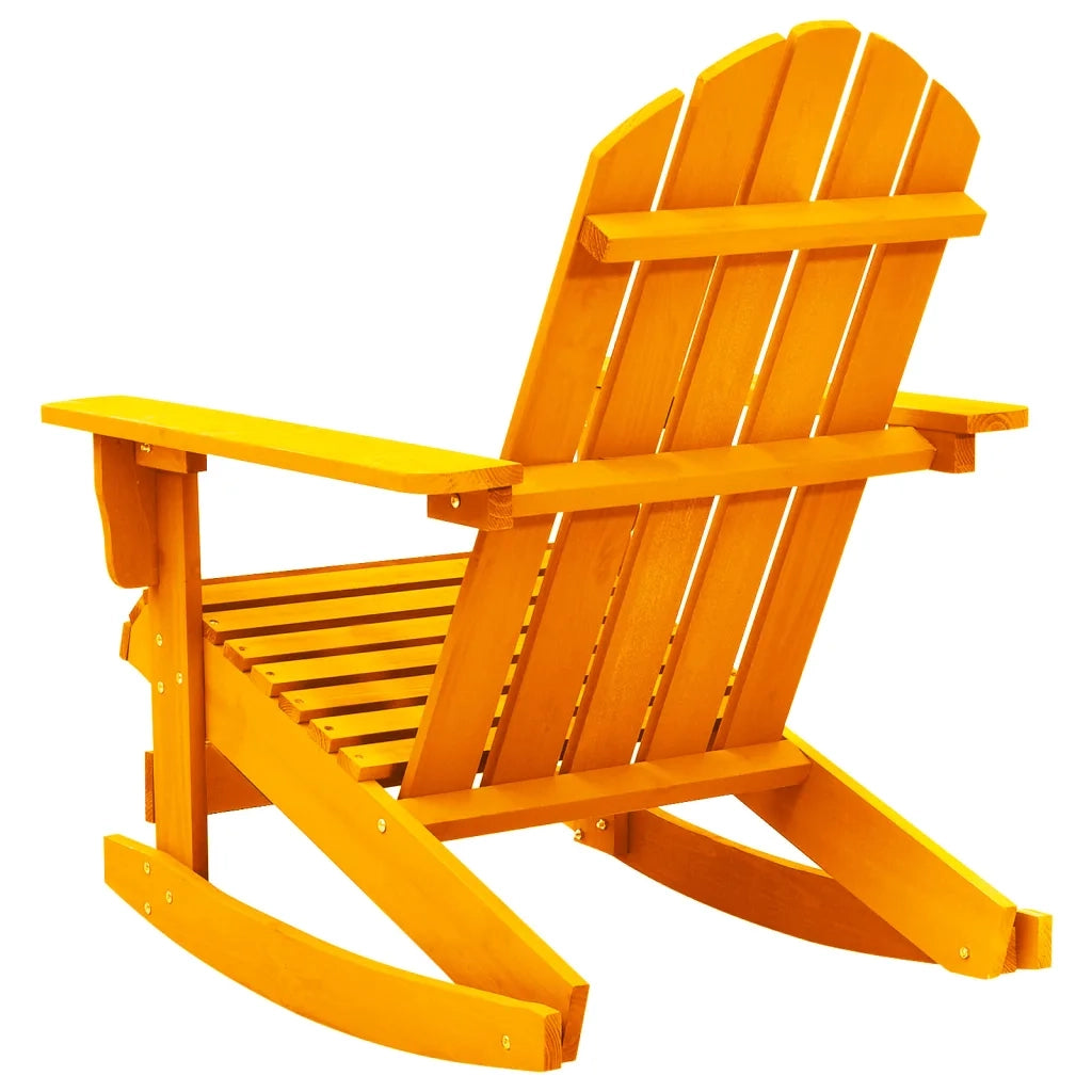 Sedia a Dondolo Giardino Adirondack in Legno di Abete Arancione 315888