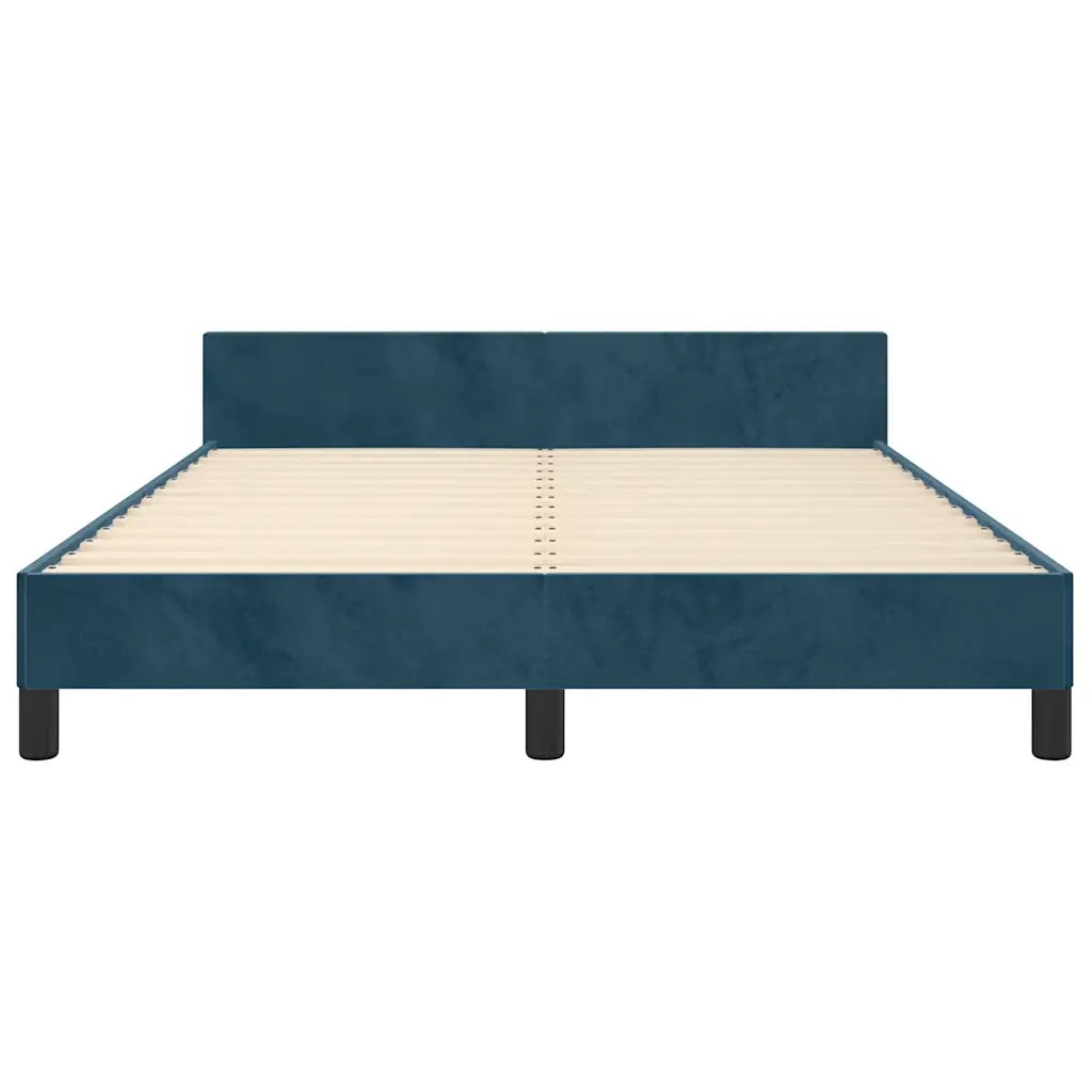 Giroletto senza Materasso Blu Scuro 140x200 cm Velluto 3125761