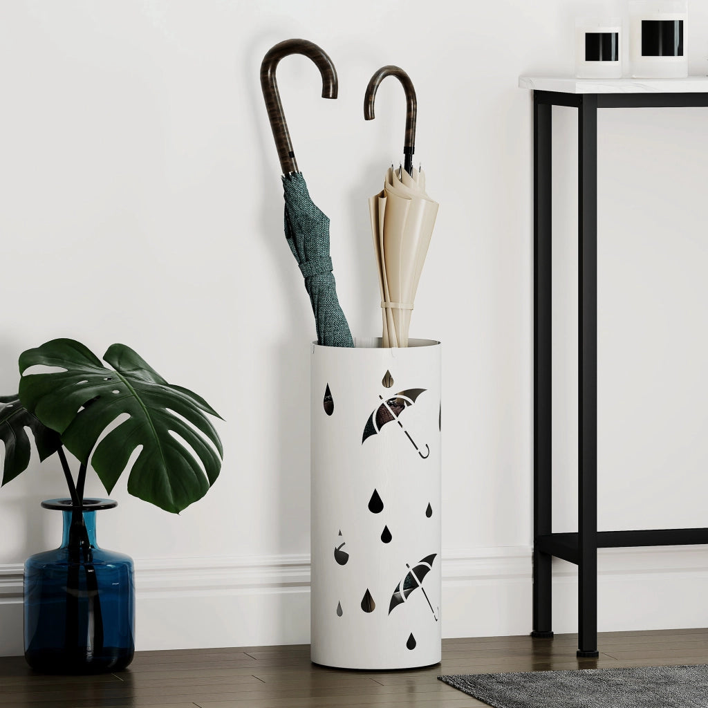 Portaombrelli in Acciaio ¨C zephmum ¨C Bianco 17x41 cm