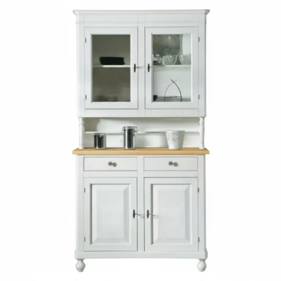 Cristalliera 2 ante napoletana bicolore arte povera in legno 104 x 43 h.208 - Mobili 2G