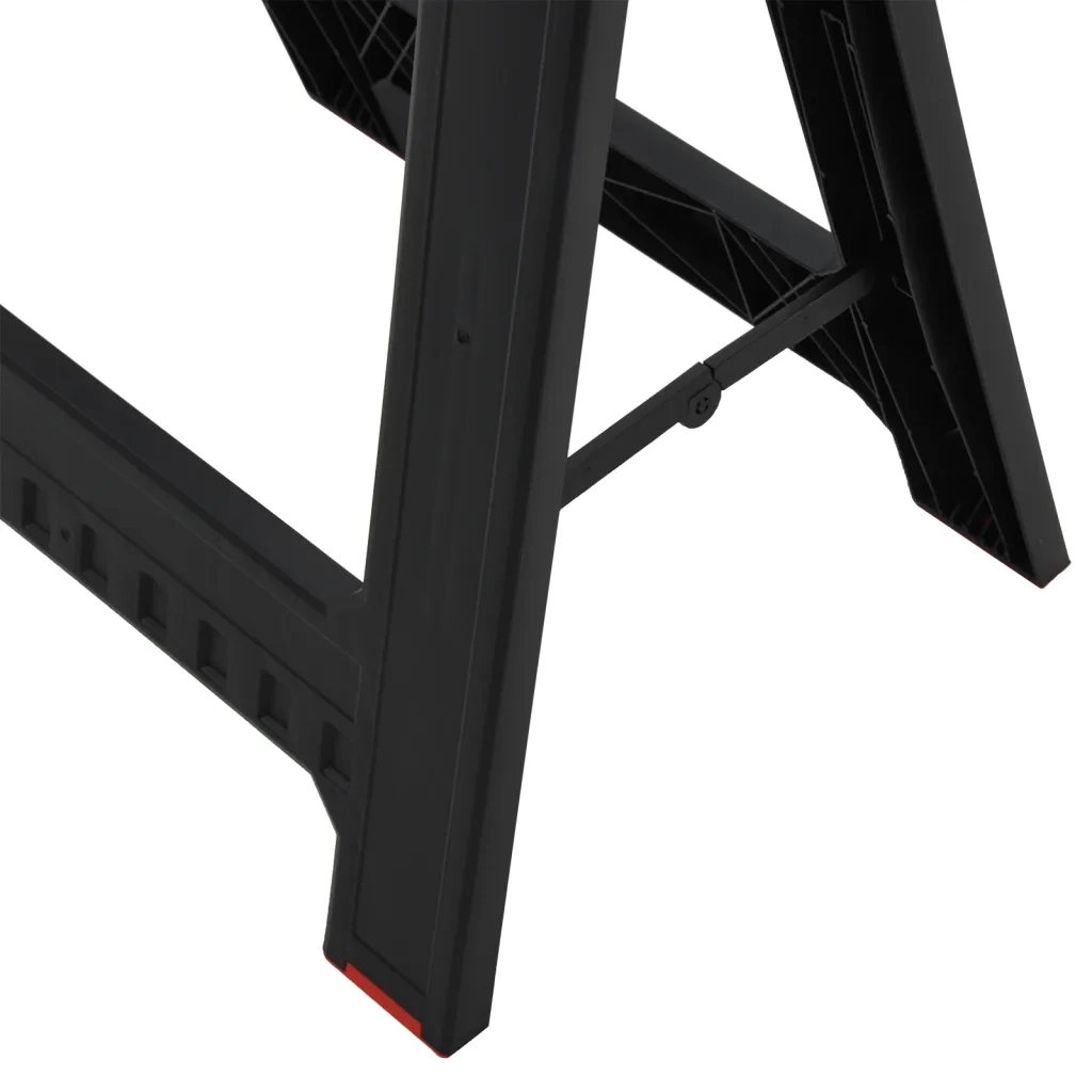 Cavalletti da Lavoro 2 pz Nero e Rosso in Polipropilene 350 kg CFW1599367