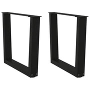Set di 2 gambe per tavolino da caffè a forma di V 60 x 42-43,3 cm design moderno stabili acciaio nero 02_0056920