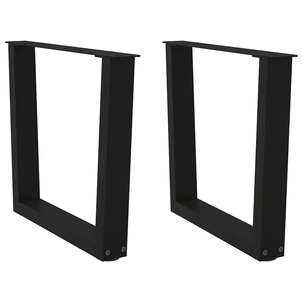 Set di 2 gambe per tavolino da caffè a forma di V 60 x 42-43,3 cm design moderno stabili acciaio nero 02_0056920