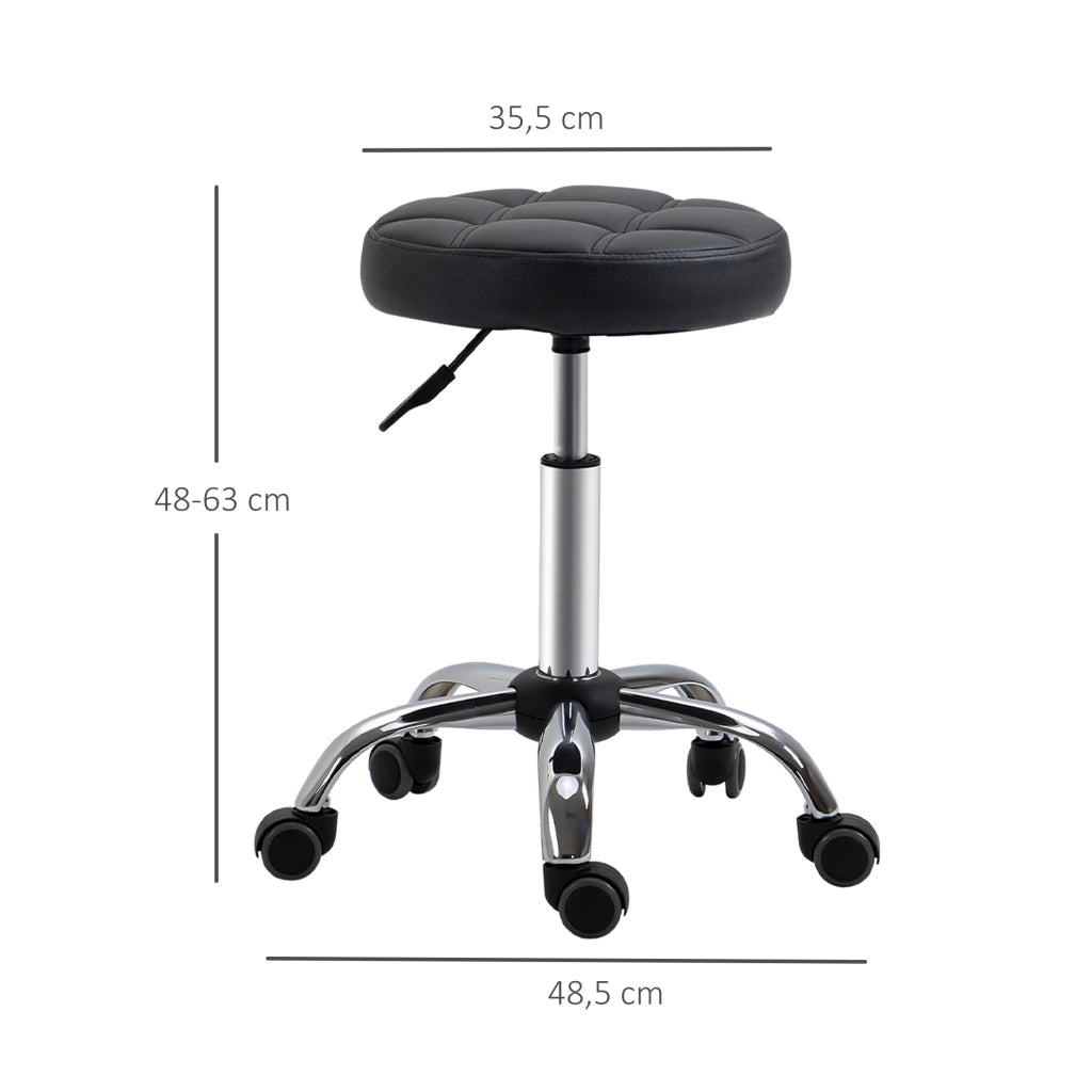 Set di 2 sgabelli girevoli regolabili in altezza ¨C Minimal ¨C Nero, 48-63 cm