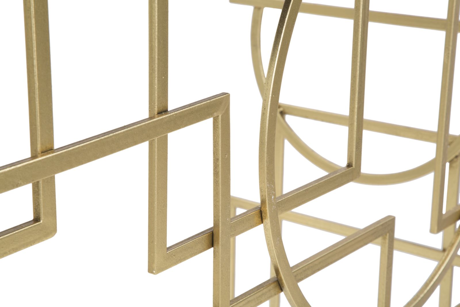 Console Marie 120x41x81 cm in Ferro e Vetro Oro e Nero