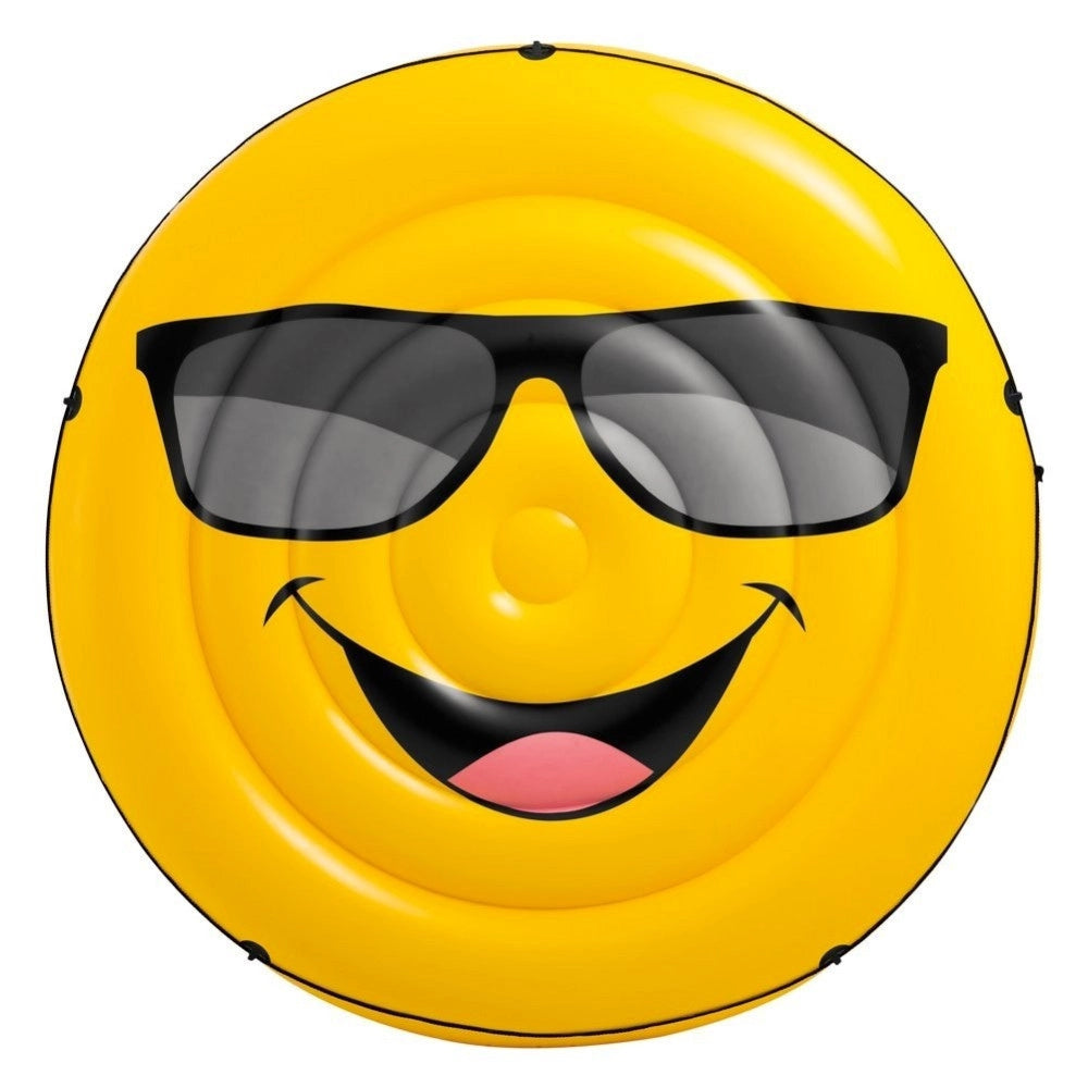 Trade Shop - Emoticon Smile Gonfiabile Gigante Intex Isola Materassino Mare Piscina 173cm -