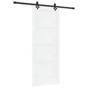 Porta scorrevole Bianco e Nero 83 x 202 cm 3445506